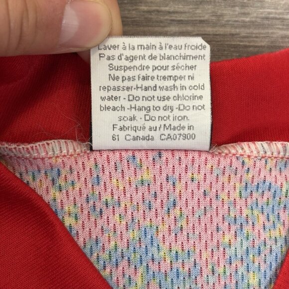 VTG Louis Garneau Cycling Shirt Road Mountain jersey Mens L Red Blue Bike Pocket - Picture 8 of 13